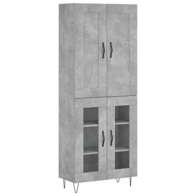 Berkfield Home Highboard Concrete Grey 69.5x34x180 cm Engineered Wood - image 1