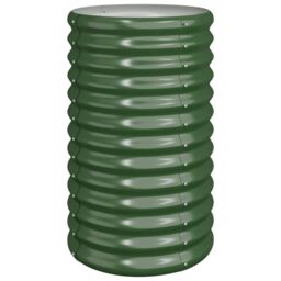 Berkfield Home Garden Planter Powder-coated Steel 40x40x68 cm Green - Size: 40 x 40 x 68 cm - thumbnail 2
