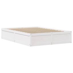 Berkfield Home Beautiful Bed Frame without Mattress White 160x200 cm Solid Wood Pine - thumbnail 5