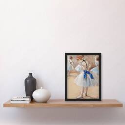 Artery8 Dancer Ballerina Pastel Drawing Degas Vintage Framed Wall Art Print in Beige - Size: A4 - thumbnail 4