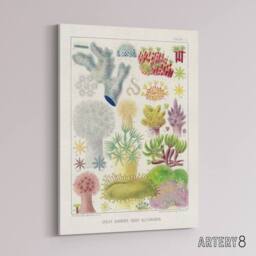 "Artery8 Great Barrier Reef Alcyonaria Kent Canvas Wall Art Print in White - Size: W12"" x H16""" - thumbnail 2