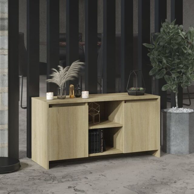 Berkfield Home TV Cabinet Sonoma Oak 102x37.5x52.5 cm Engineered Wood in Brown - image 1