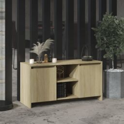 Berkfield Home TV Cabinet Sonoma Oak 102x37.5x52.5 cm Engineered Wood in Brown - thumbnail 1