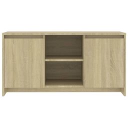 Berkfield Home TV Cabinet Sonoma Oak 102x37.5x52.5 cm Engineered Wood in Brown - thumbnail 3