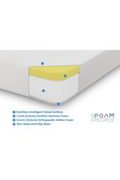 The Foam People CoolMax All Foam Memory Foam Mattress 6 Inch Deep Zip-Covered Design in White - Size: EU Single - thumbnail 5