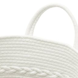 Berkfield Home Storage Basket Grey & White √ò43x38 cm Cotton - Size: 43x38 cm - thumbnail 6
