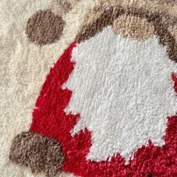 Allure Bath Fashions Neutral Gonk Christmas Bath Mat - Non Slip & Super Soft in Beige - thumbnail 3