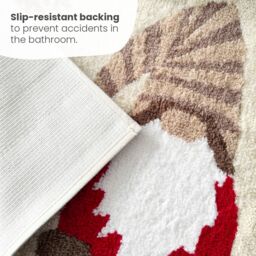 Allure Bath Fashions Neutral Gonk Christmas Bath Mat - Non Slip & Super Soft in Beige - thumbnail 5