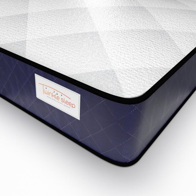 Twinkle Sleep Blue Kids Mattress - Premium Pocket Spring, Memory Foam & Cool Touch Comfort for Restful Sleep - Size: Small Double - image 1