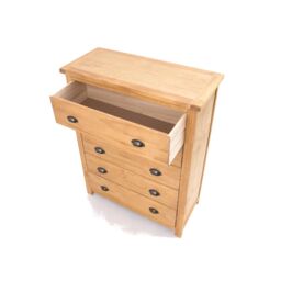 Cabinet Bits Lugo 5 Drawer Chest of Drawers Brass Cup Handle in Light Brown - thumbnail 4