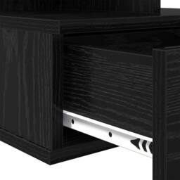 Berkfield Home Modern Floating Nightstand Black Oak 40x31x27 cm Engineered Wood - Size: 40 x 31 x 27 cm - thumbnail 9