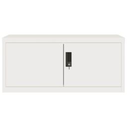 Berkfield Home File Cabinet White 90x40x130 cm Steel - Size: 90 x 40 x 130 cm - thumbnail 4