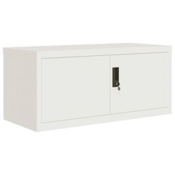 Berkfield Home File Cabinet White 90x40x130 cm Steel - Size: 90 x 40 x 130 cm - thumbnail 3
