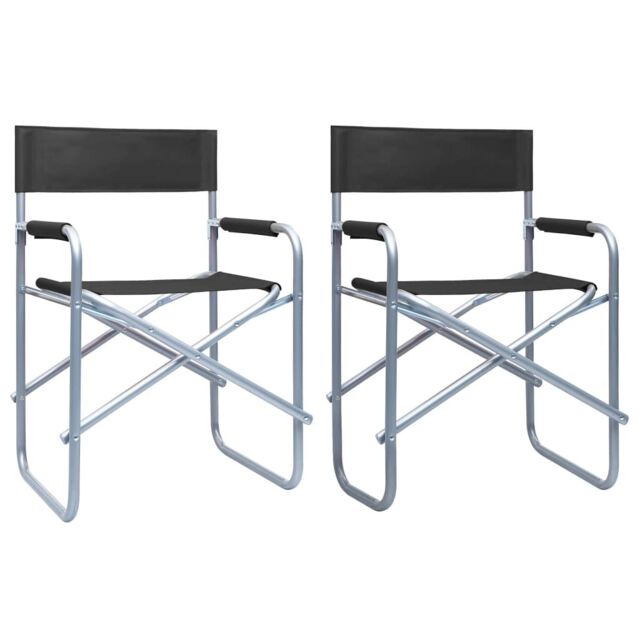 Berkfield Home Director's Chairs 2 pcs Steel Black - image 1