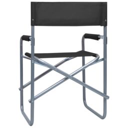 Berkfield Home Director's Chairs 2 pcs Steel Black - thumbnail 5