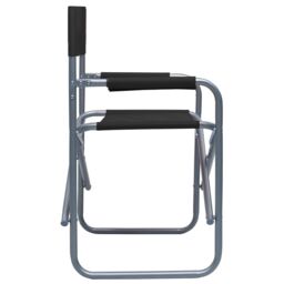 Berkfield Home Director's Chairs 2 pcs Steel Black - thumbnail 4