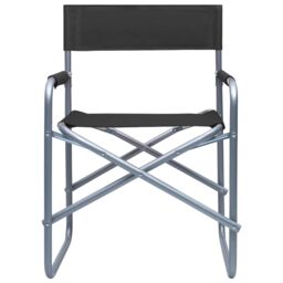 Berkfield Home Director's Chairs 2 pcs Steel Black - thumbnail 3