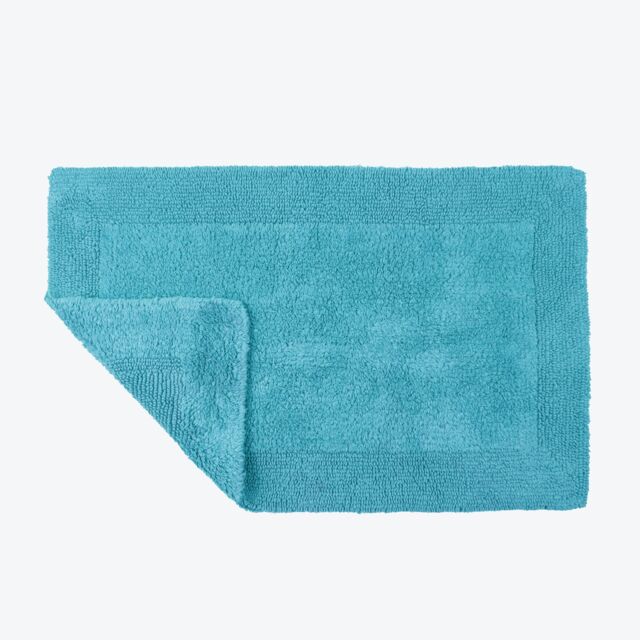 Allure Bath Fashions Elegance Reversible Heavyweight Bath Mat in Turquoise - image 1