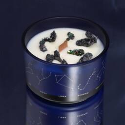 Serenityy Zodiac Crystal Candle with Gemstone Bracelet - Sagittarius in Blue - thumbnail 5