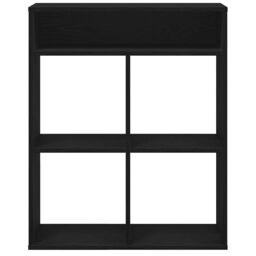 Berkfield Home Book Cabinet Black 66x31x80 cm Engineered Wood - Size: 66 x 31 x 80 cm - thumbnail 4
