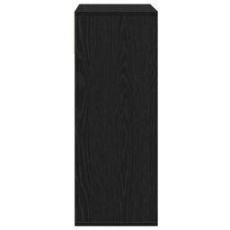 Berkfield Home Book Cabinet Black 66x31x80 cm Engineered Wood - Size: 66 x 31 x 80 cm - thumbnail 5