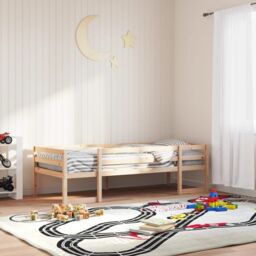 Berkfield Home Kids' Bed Frame without Mattress 80x200 cm Solid Wood Pine in Brown - thumbnail 1