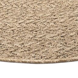 Berkfield Home Rug 160 cm Jute Look Indoor & Outdoor in Brown - Size: 100 cm diameter - thumbnail 5