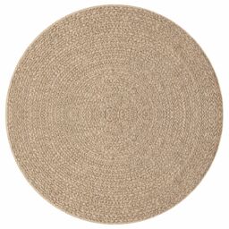 Berkfield Home Rug 160 cm Jute Look Indoor & Outdoor in Brown - Size: 100 cm diameter - thumbnail 3