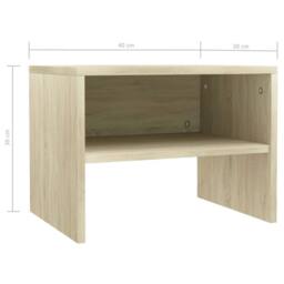 Berkfield Home Elegant Bedside Cabinets 2 pcs Sonoma Oak 40x30x30 cm Engineered Wood in Light Tan - Size: 40 x 30 x 30 cm - thumbnail 7