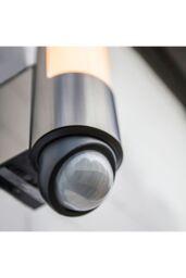 CGC Lighting 'Shelby' Stainless Steel Cylindrical LED Wall Light With Motion Sensor in Silver - thumbnail 4
