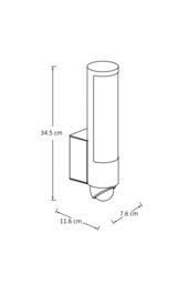 CGC Lighting 'Shelby' Stainless Steel Cylindrical LED Wall Light With Motion Sensor in Silver - thumbnail 5