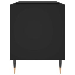 Berkfield Home Record Cabinet Black 85x38x48 cm Engineered Wood - Size: 85 x 38 x 48 cm - thumbnail 5