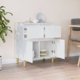 Berkfield Home Sideboard White 60x35x70 cm Engineered Wood - Size: 60 x 35 x 70 cm - thumbnail 1