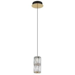 Netlighting Stefanie Slim Pendant Gold Colours Crystals Glass Shade LED 3000K - thumbnail 2