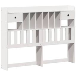 Berkfield Home Bookcase Bed without Mattress White 150x200cm Solid Wood Pine - Size: 150x200 cm - thumbnail 7