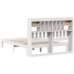 Berkfield Home Bookcase Bed without Mattress White 150x200cm Solid Wood Pine - Size: 150x200 cm - thumbnail 6