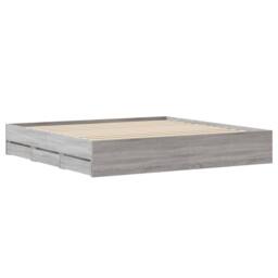 Berkfield Home Bed Frame with Drawers without Mattress Grey Sonoma 160x200 cm - thumbnail 8