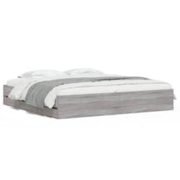 Berkfield Home Bed Frame with Drawers without Mattress Grey Sonoma 160x200 cm - thumbnail 1