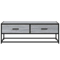 Berkfield Home Coffee Table Grey Sonoma 100x50x35 cm Engineered Wood & Metal - Size: 100 x 50 x 35 cm - thumbnail 5