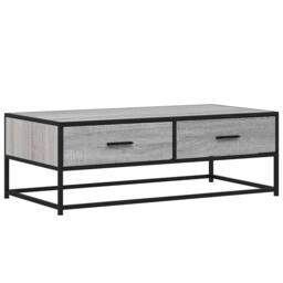 Berkfield Home Coffee Table Grey Sonoma 100x50x35 cm Engineered Wood & Metal - Size: 100 x 50 x 35 cm - thumbnail 1