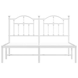 Berkfield Home Metal Bed Frame with Headboard White 140x200 cm - thumbnail 5