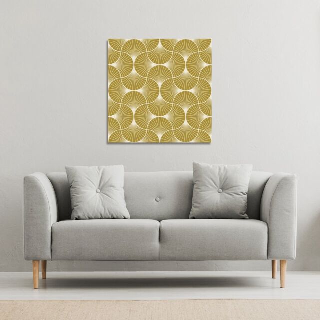 Benjamin Tate Design Geometric Shells (Canvas Print) / 77 x 77 x 4cm in Natural - Size: 77 x 77 x 4 cm - image 1