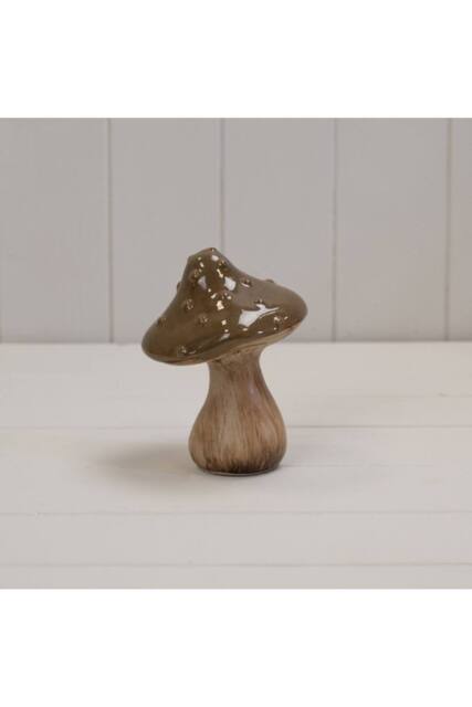 KDMD Brown Ceramic Mushroom - image 1