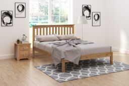Flintshire Furniture Ltd Gladstone Solid Oak Bed Frame in Brown - Size: Single
