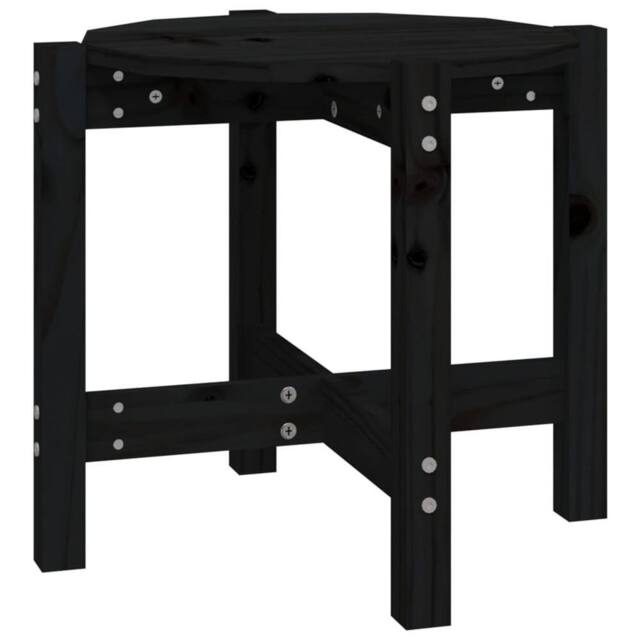 Berkfield Home Coffee Table Black Ø 52.5x45 cm Solid Wood Pine - image 1