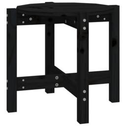 Berkfield Home Coffee Table Black Ã˜ 52.5x45 cm Solid Wood Pine