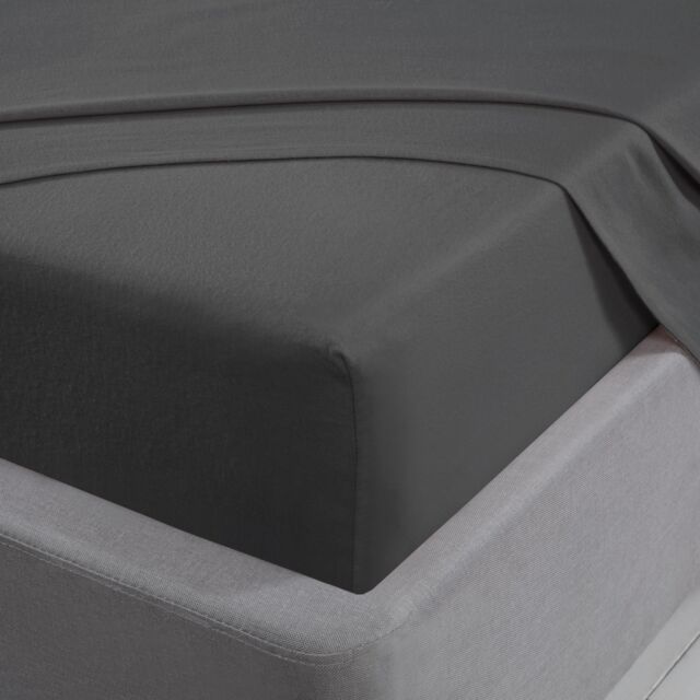 Smart Living 100% Brushed Cotton Flannelette Luxury 35cm Deep Fitted Sheet in Charcoal - Size: King Fitted - image 1