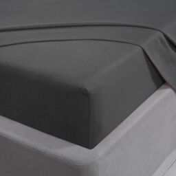 Smart Living 100% Brushed Cotton Flannelette Luxury 35cm Deep Fitted Sheet in Charcoal - Size: King Fitted - thumbnail 1