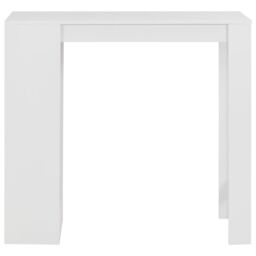 Berkfield Home Bar Table with Shelf White 110x50x103 cm - Size: 110 x 50 x 103 cm - thumbnail 2