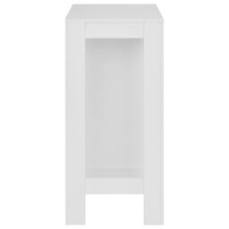 Berkfield Home Bar Table with Shelf White 110x50x103 cm - Size: 110 x 50 x 103 cm - thumbnail 4